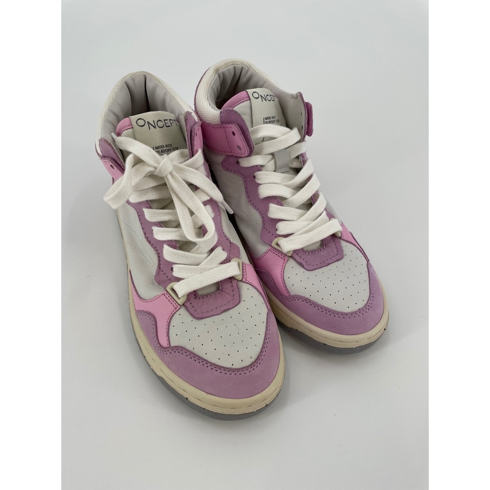 ONCEPT Playoff Mid Top Sneakers Orchid Multi Leather Suede Womens 7.5 New Box